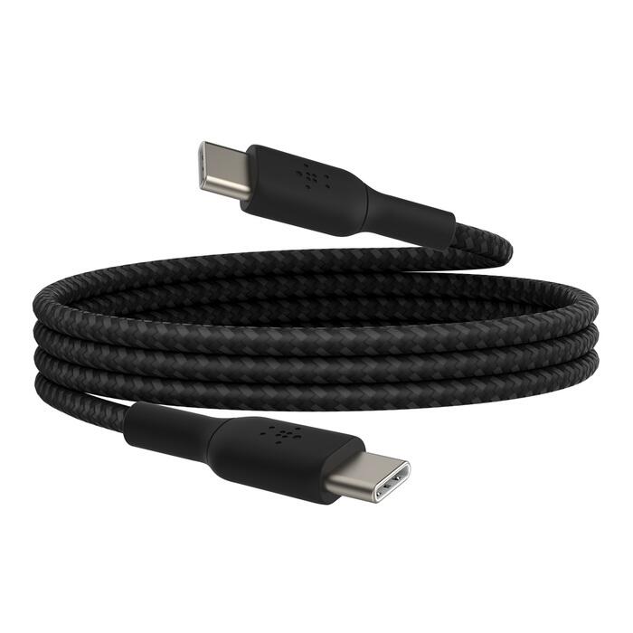 Belkin BoostCharge geflochtenes 1 m USB-C/USB-C Kabel, schwarz Belkin BoostCharge geflochtenes 1 m USB-C/USB-C Kabel, schwarz